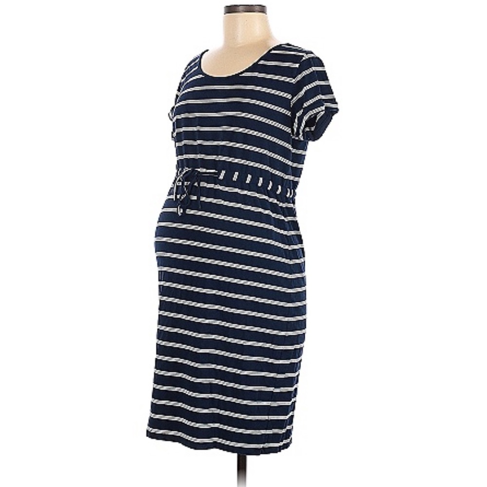 EUC Striped Angel Maternity Dress